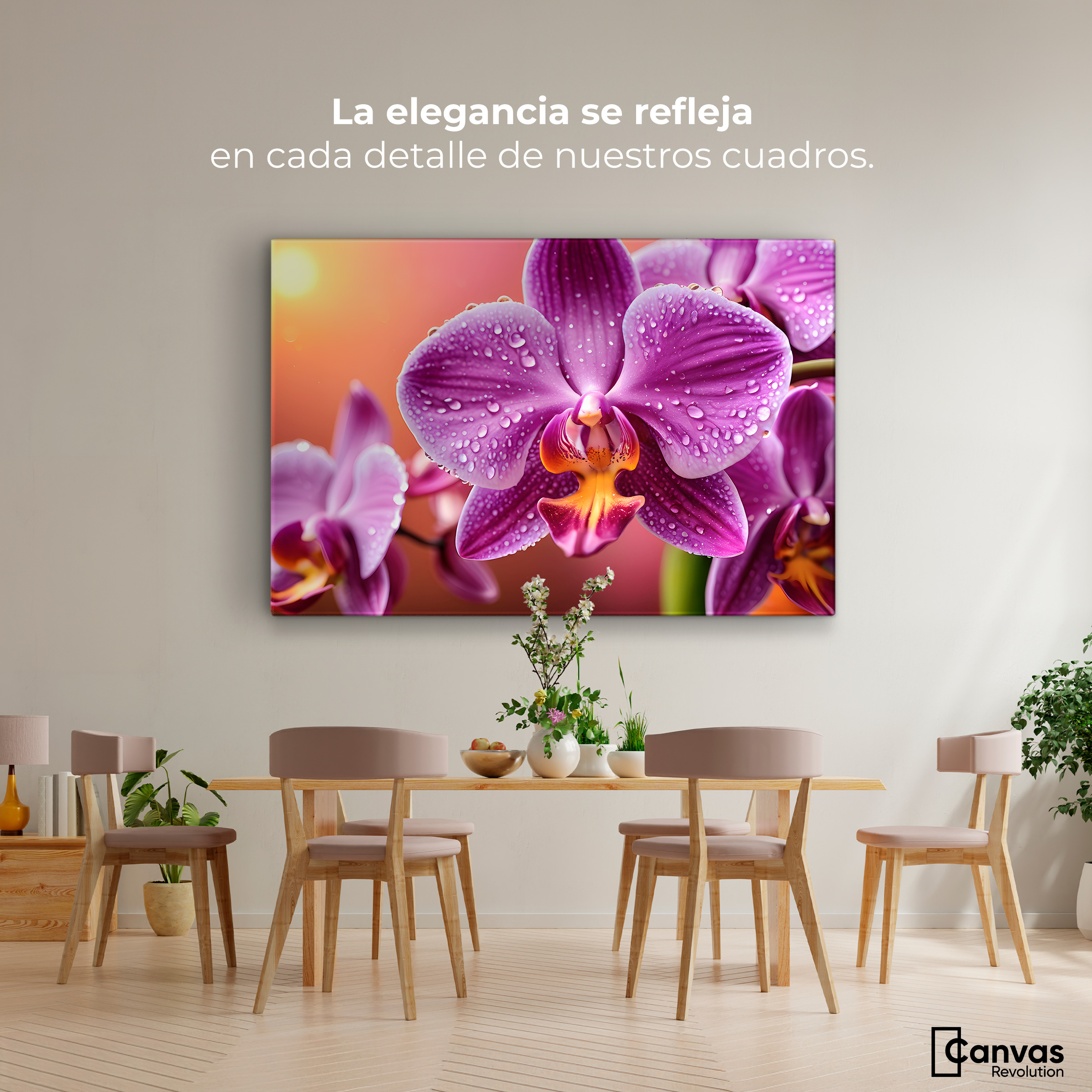 Foto 3 pulgar | Cuadro Decorativo Canvas Orquídea Morada Sol 90x60