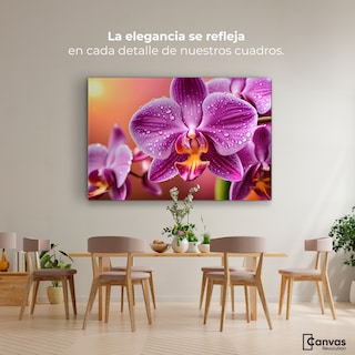 Foto 2 | Cuadro Decorativo Canvas Orquídea Morada Sol 90x60