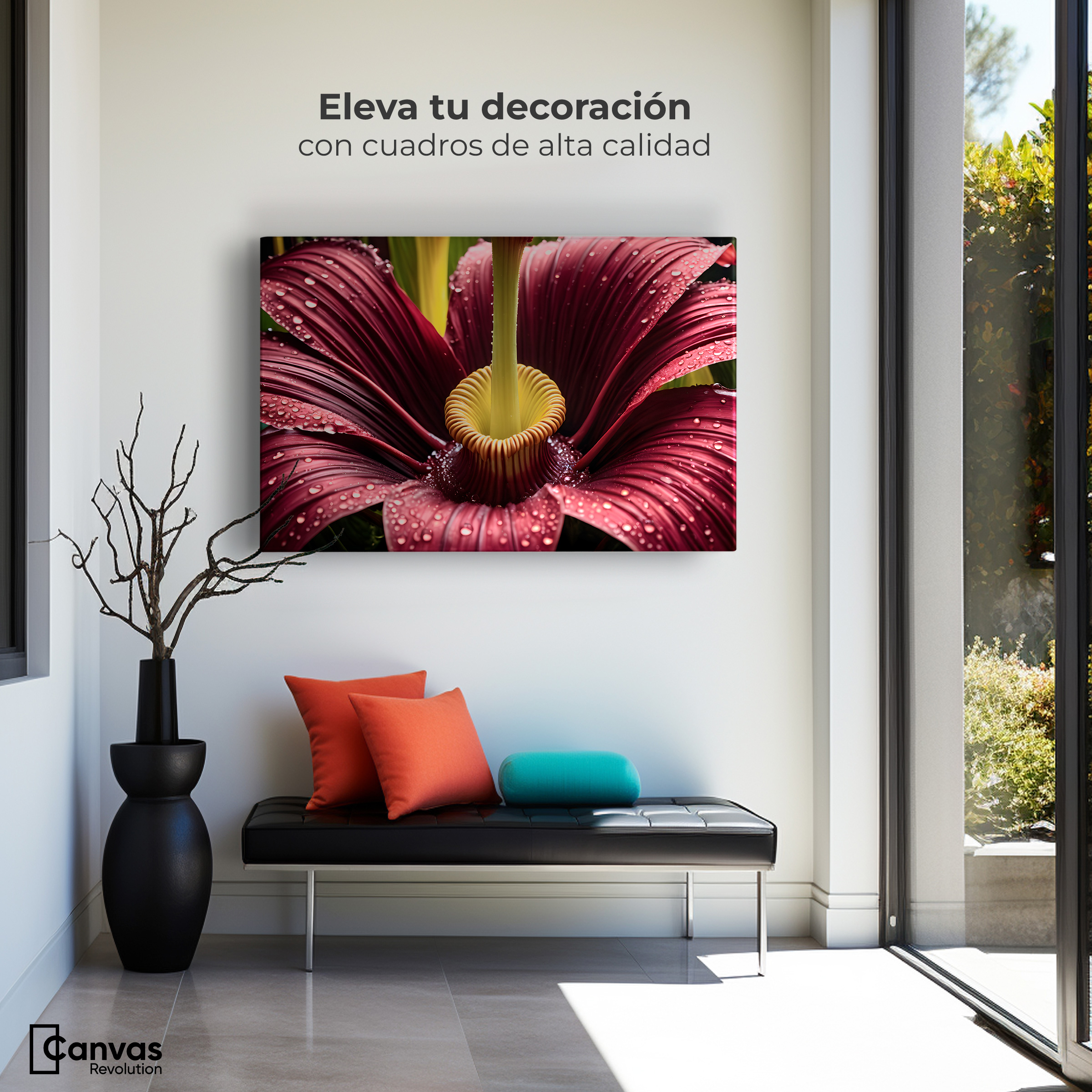 Foto 4 pulgar | Cuadro Decorativo Canvas Eterna Flor Extraña 90x60