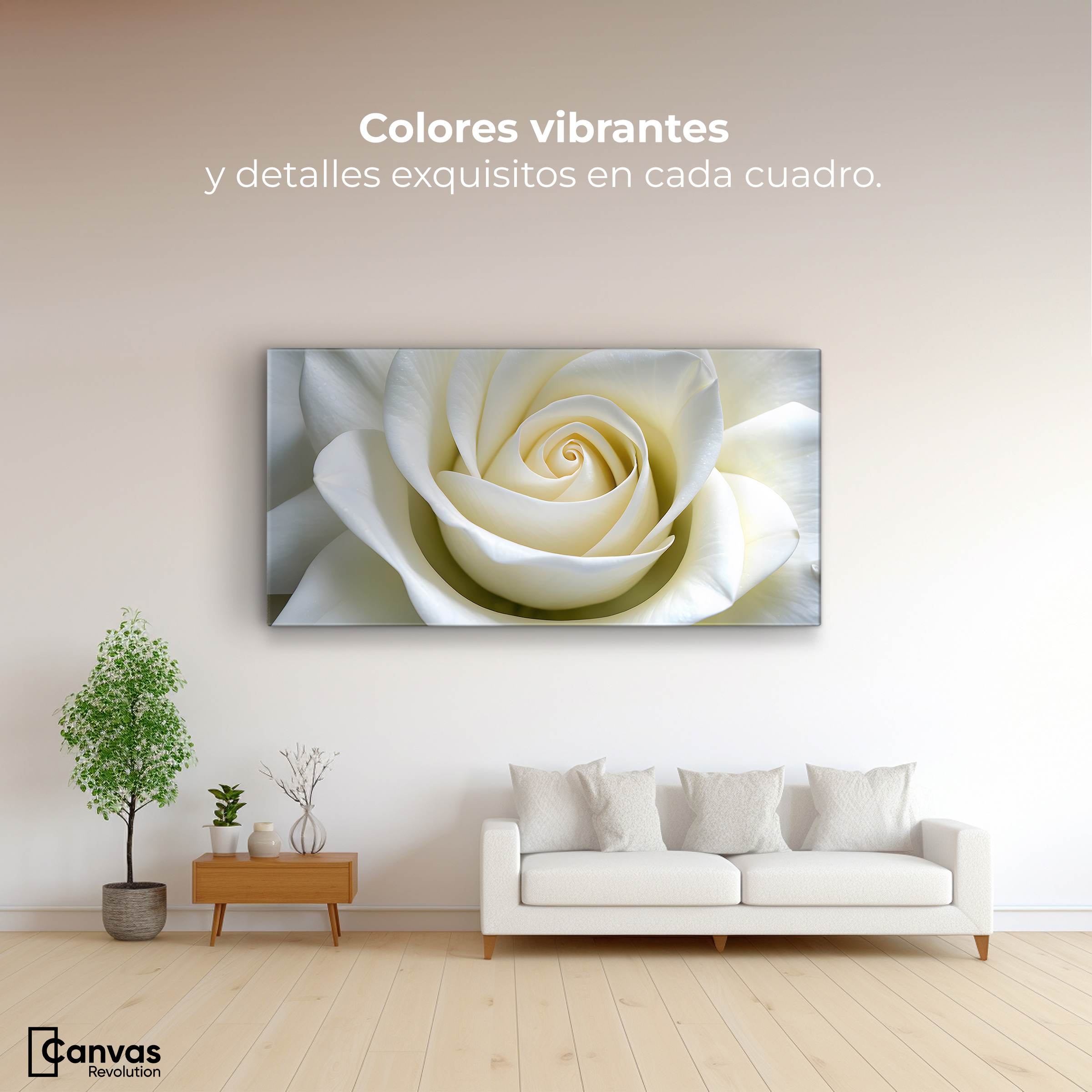 Foto 3 pulgar | Cuadro Decorativo Canvas Gardenia Divina 120x60