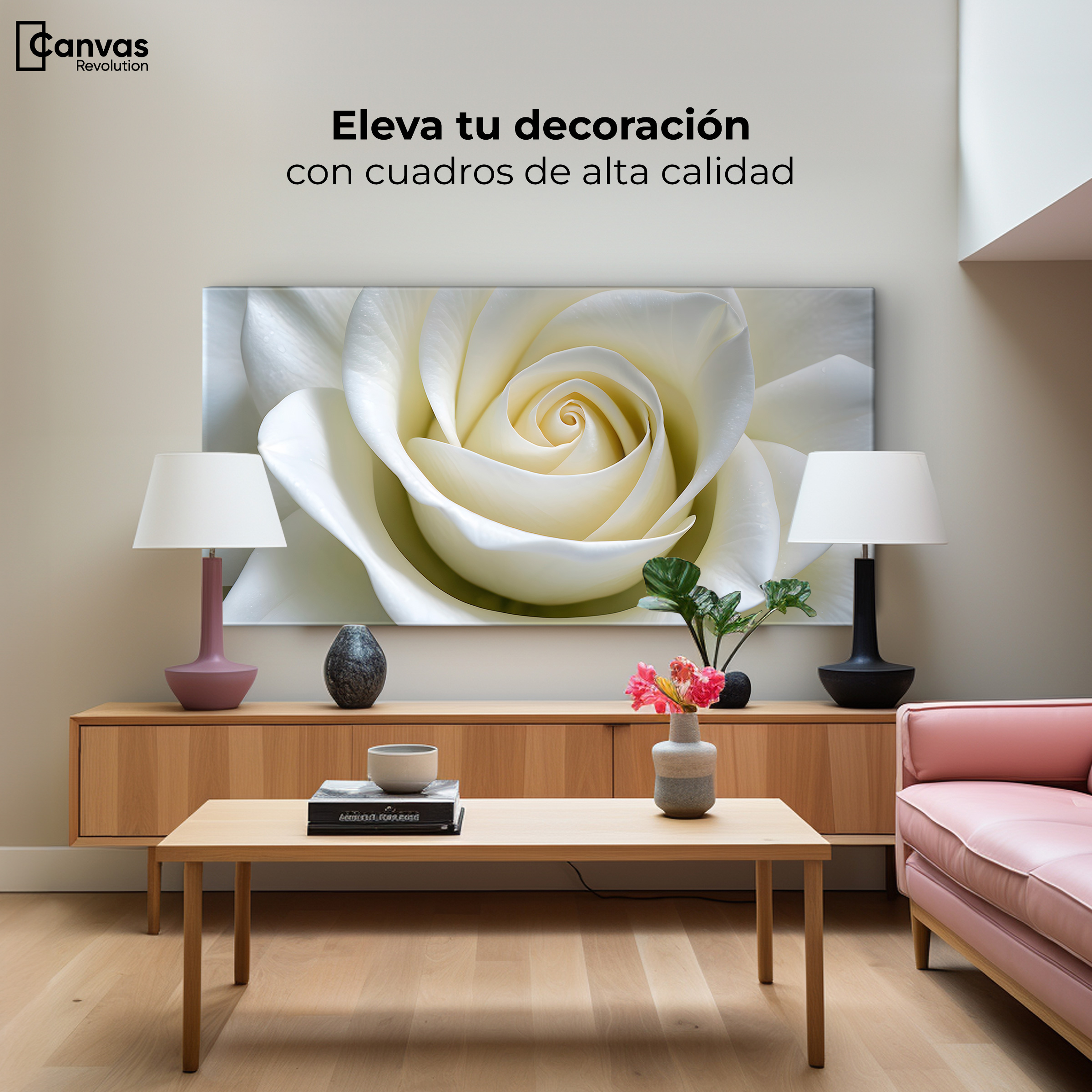 Foto 4 pulgar | Cuadro Decorativo Canvas Gardenia Divina 120x60