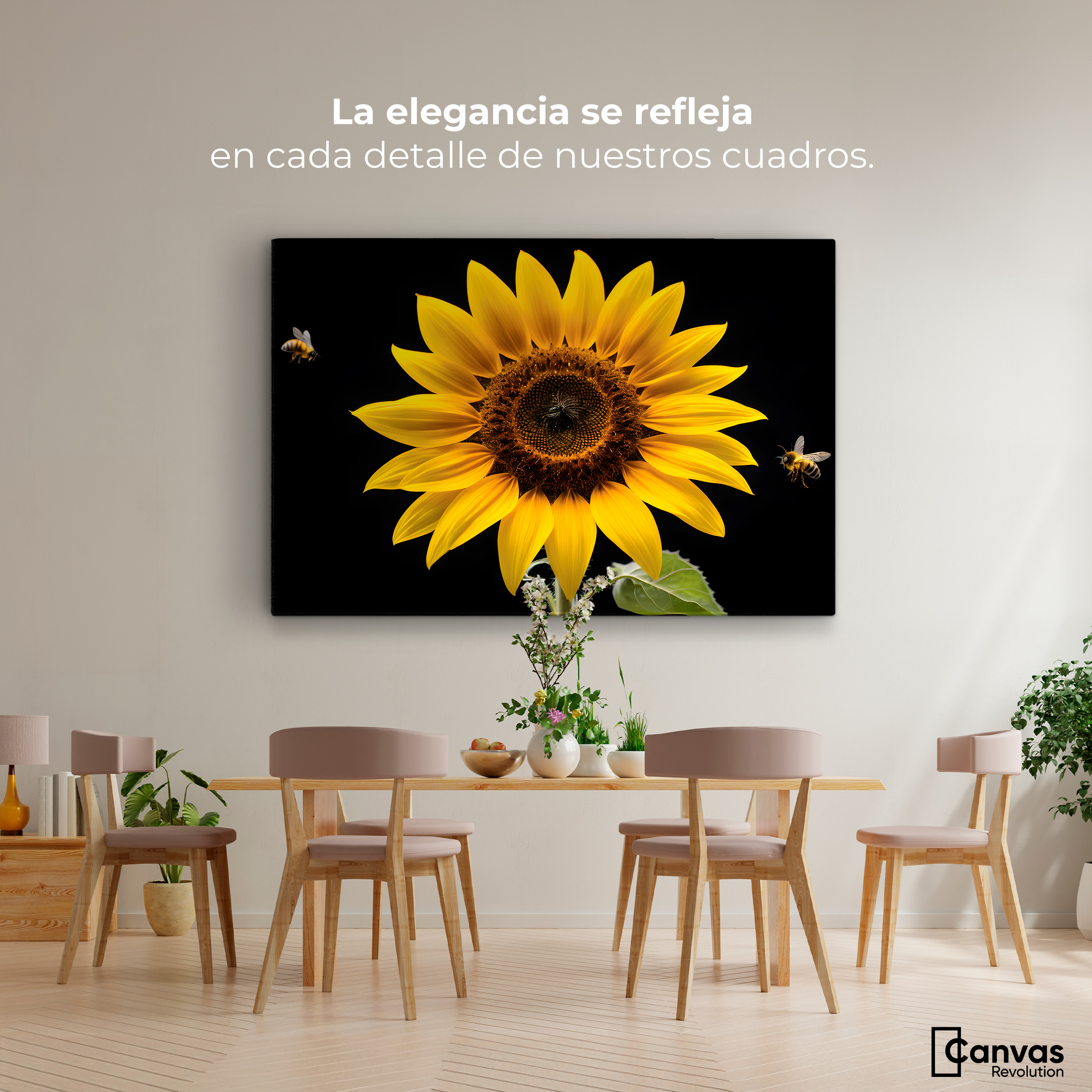 Foto 2 | Cuadro Decorativo Canvas Girasol En Vuelo 90x60