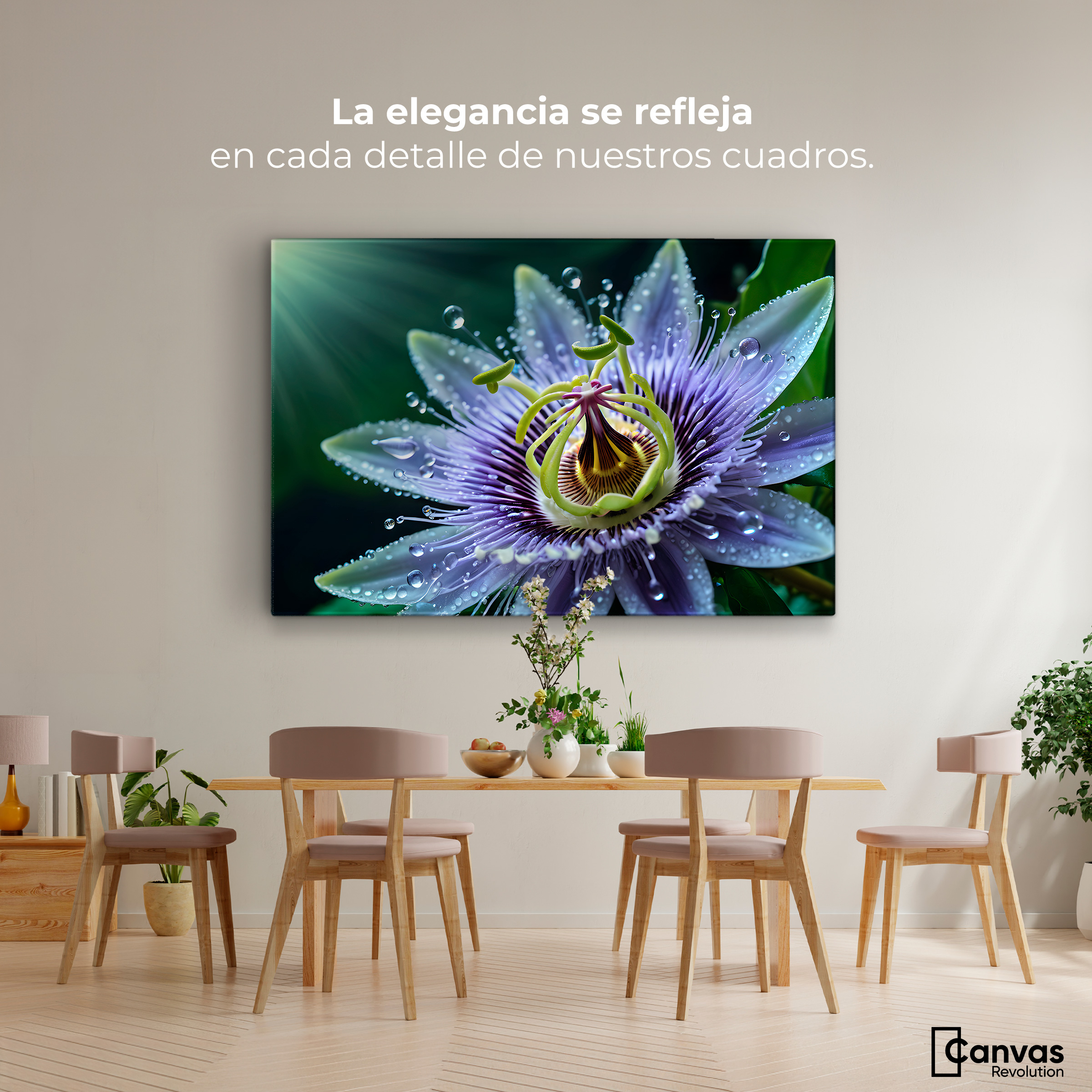 Foto 3 pulgar | Cuadro Decorativo Canvas Pasión Flor Eterna 90x60