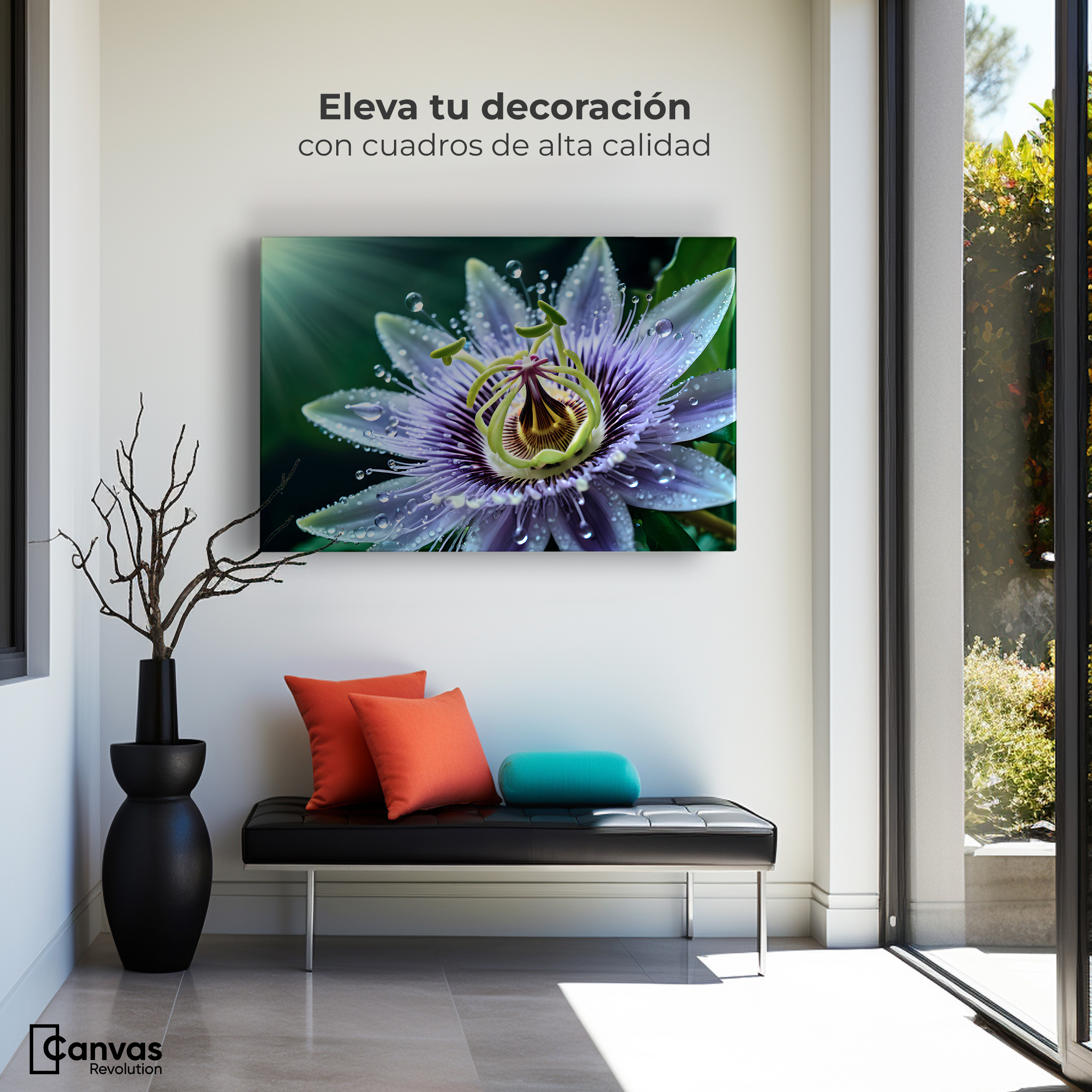 Foto 4 pulgar | Cuadro Decorativo Canvas Pasión Flor Eterna 90x60