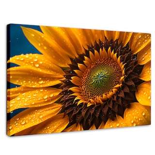 Foto 1 | Cuadro Decorativo Canvas Girasol Luz Dorada 90x60
