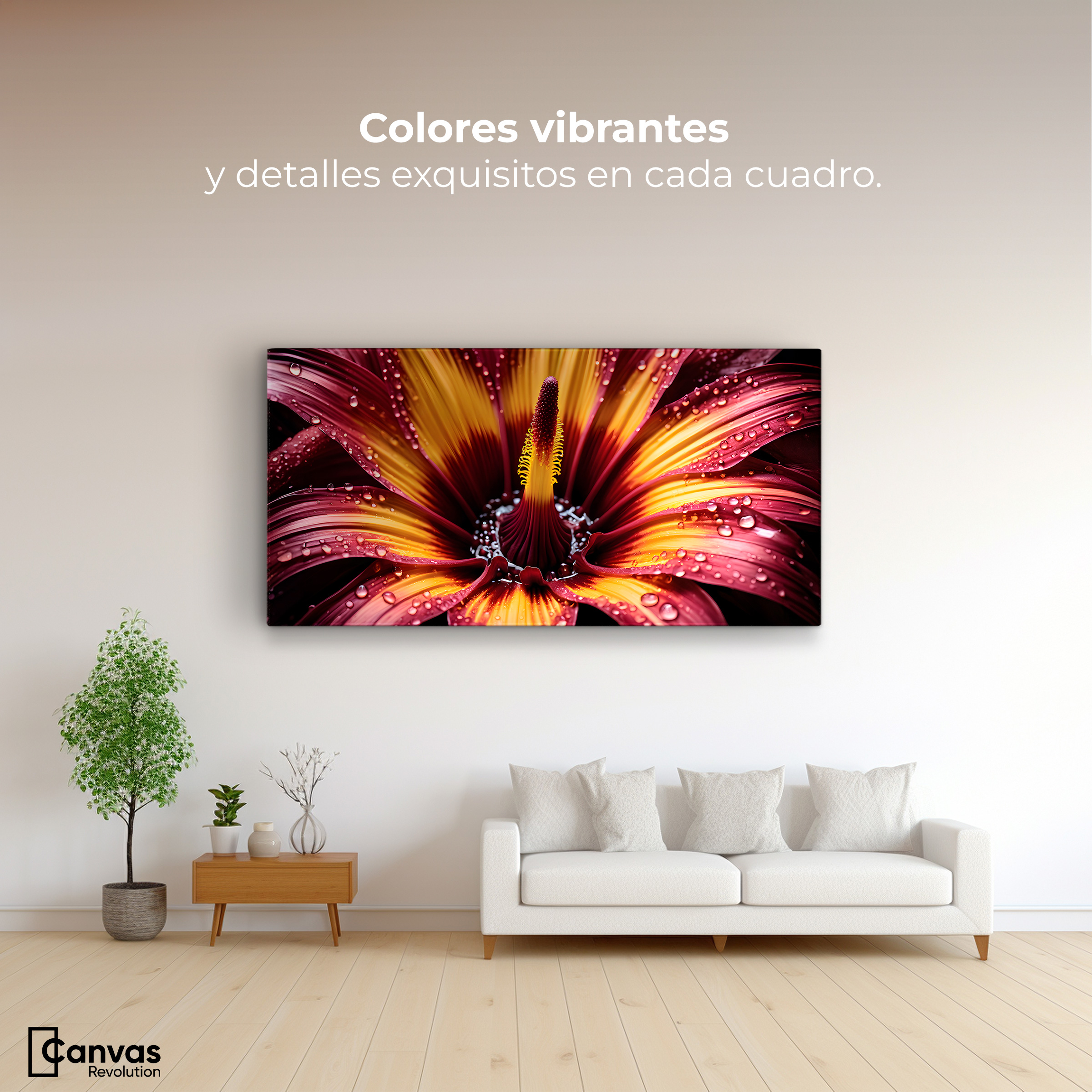 Foto 2 | Cuadro Decorativo Canvas Flor Del Misterio 120x60