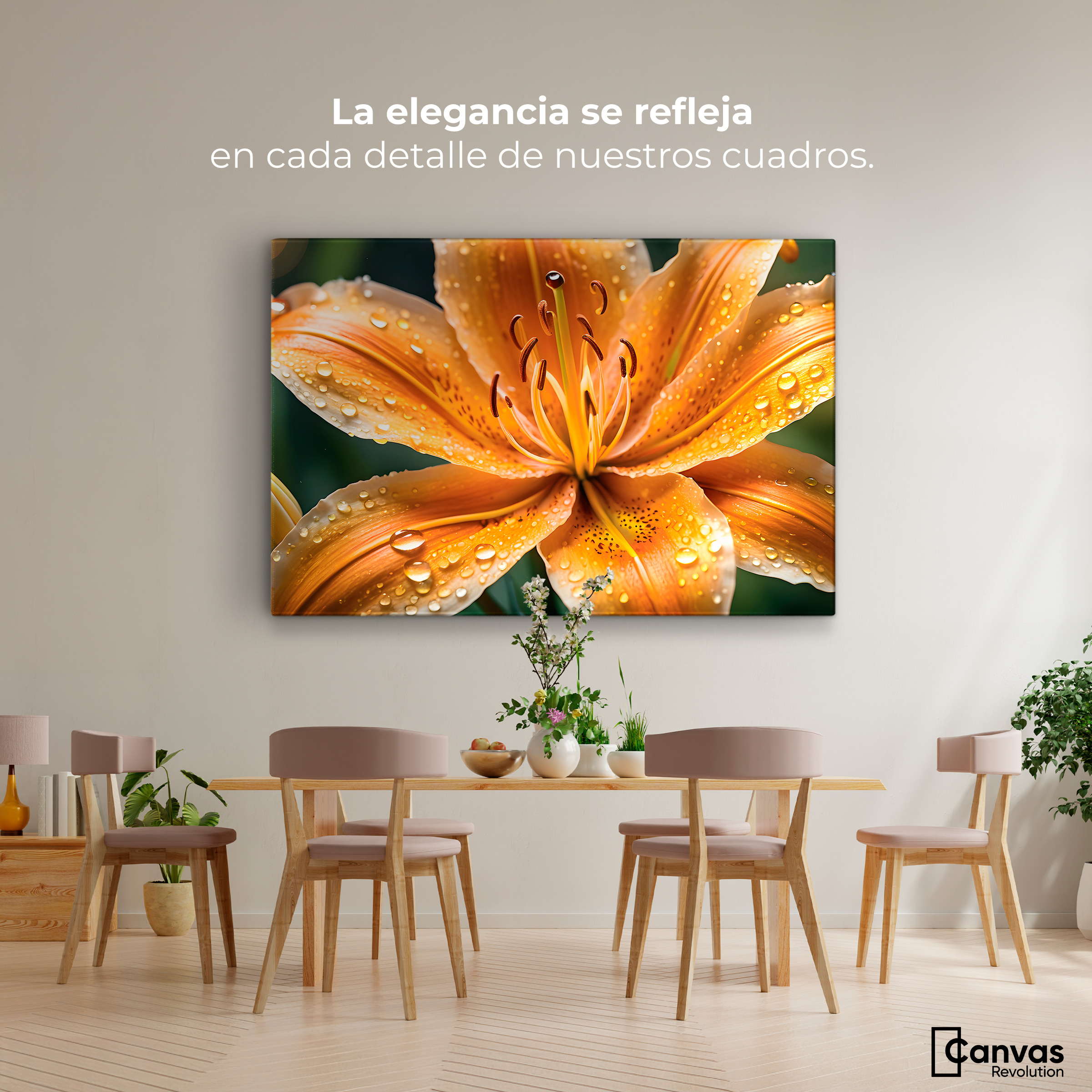 Foto 2 | Cuadro Decorativo Canvas Lirio Fuego Salvaje 90x60