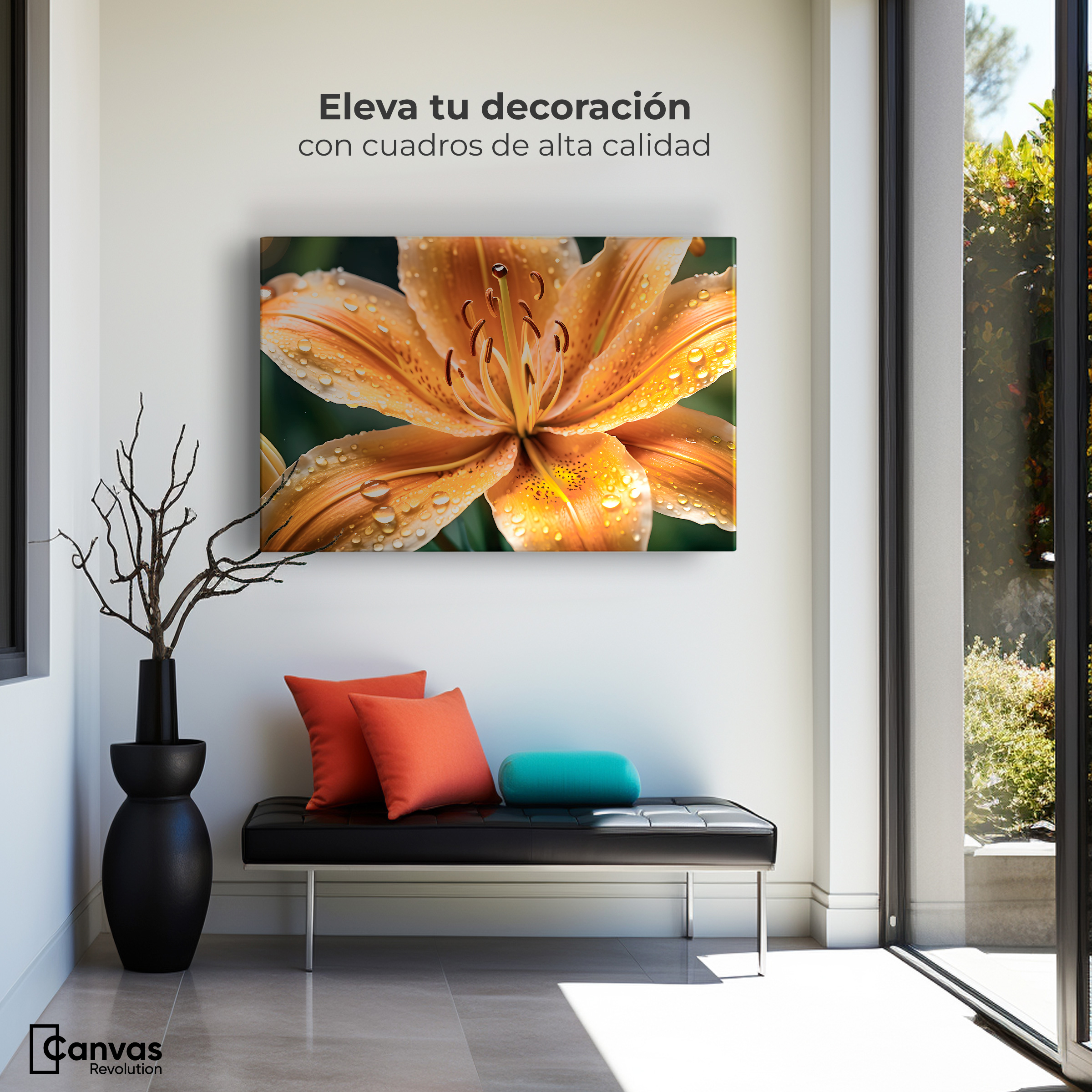 Foto 4 pulgar | Cuadro Decorativo Canvas Lirio Fuego Salvaje 90x60