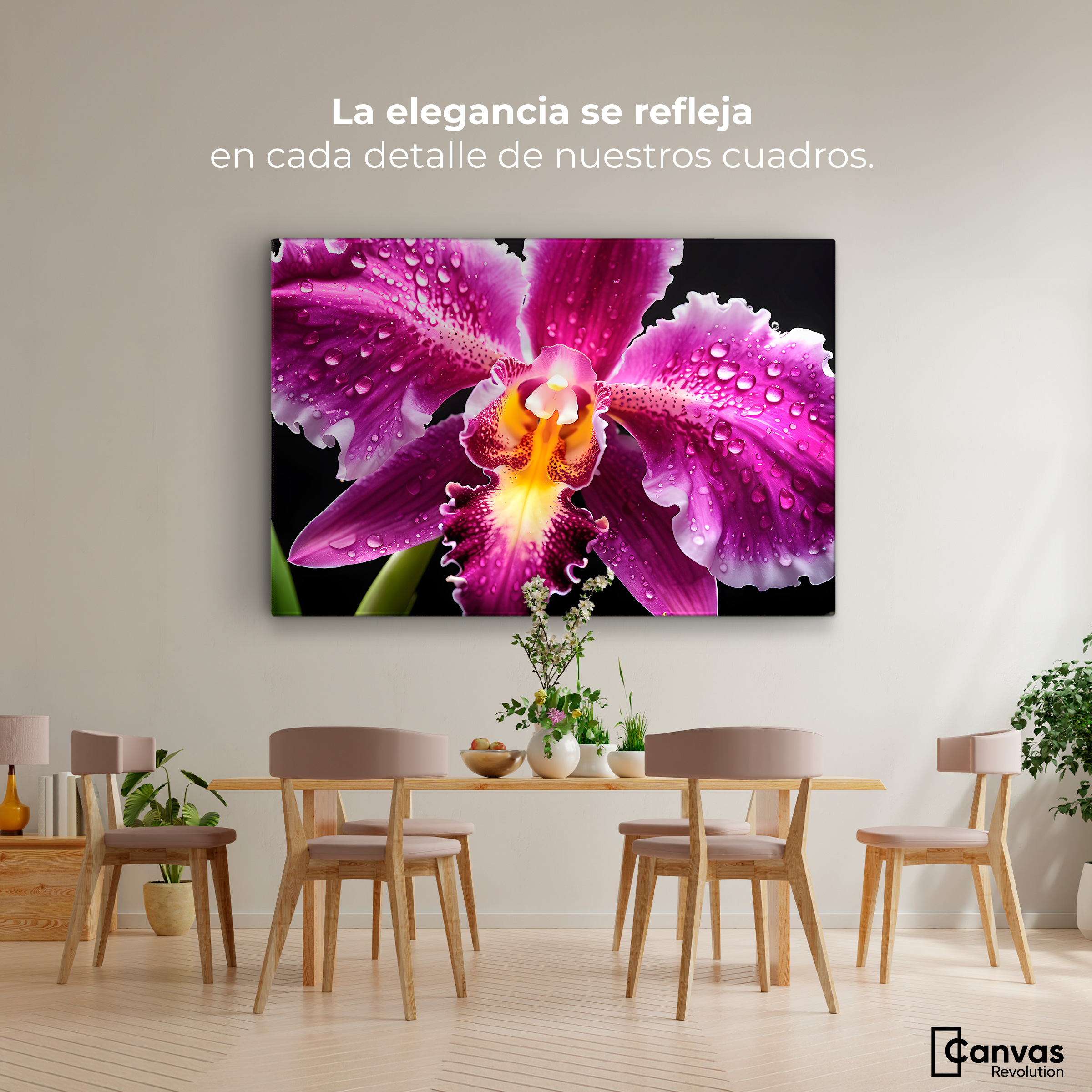 Foto 2 | Cuadro Decorativo Canvas Brillo De Cattleya 90x60