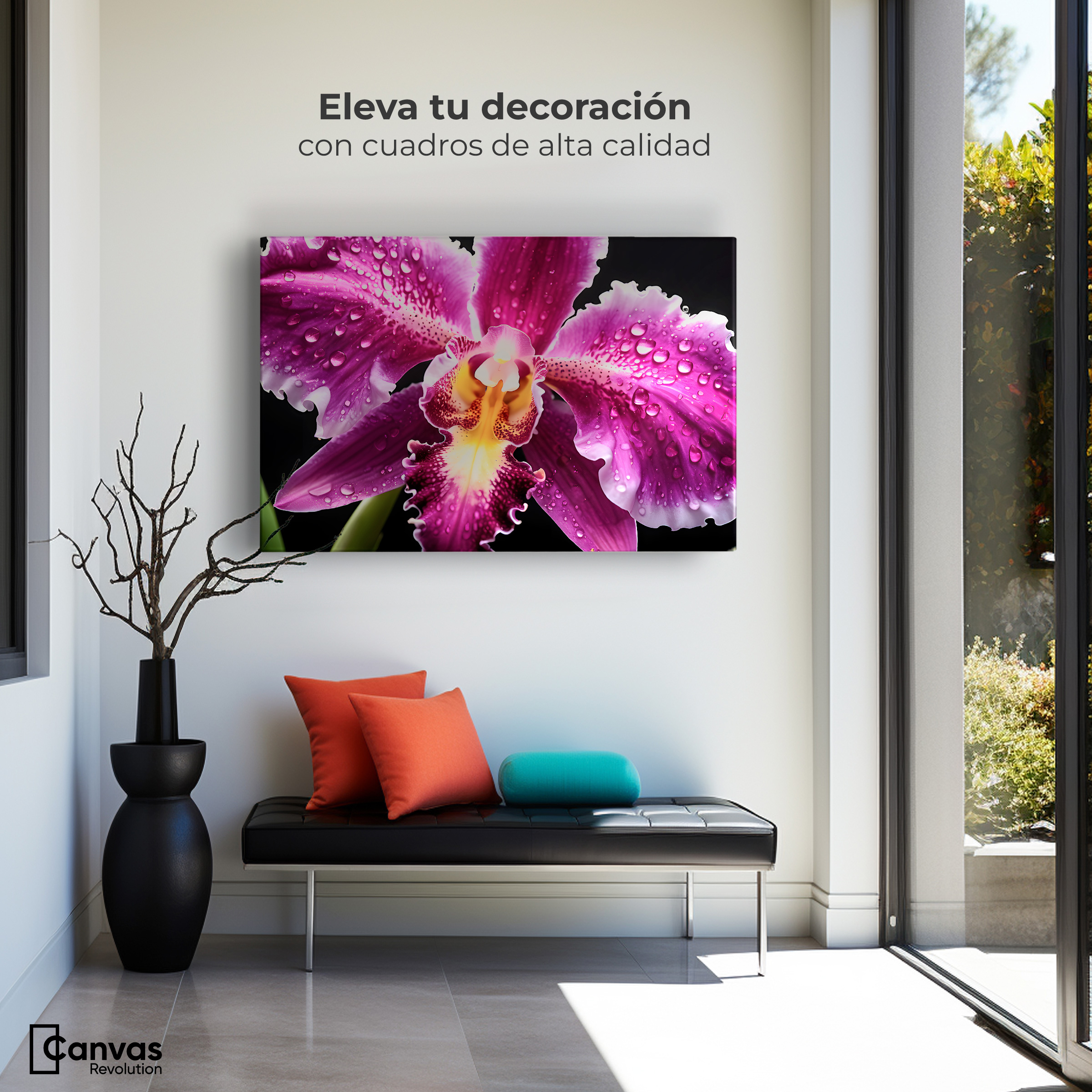 Foto 4 pulgar | Cuadro Decorativo Canvas Brillo De Cattleya 90x60