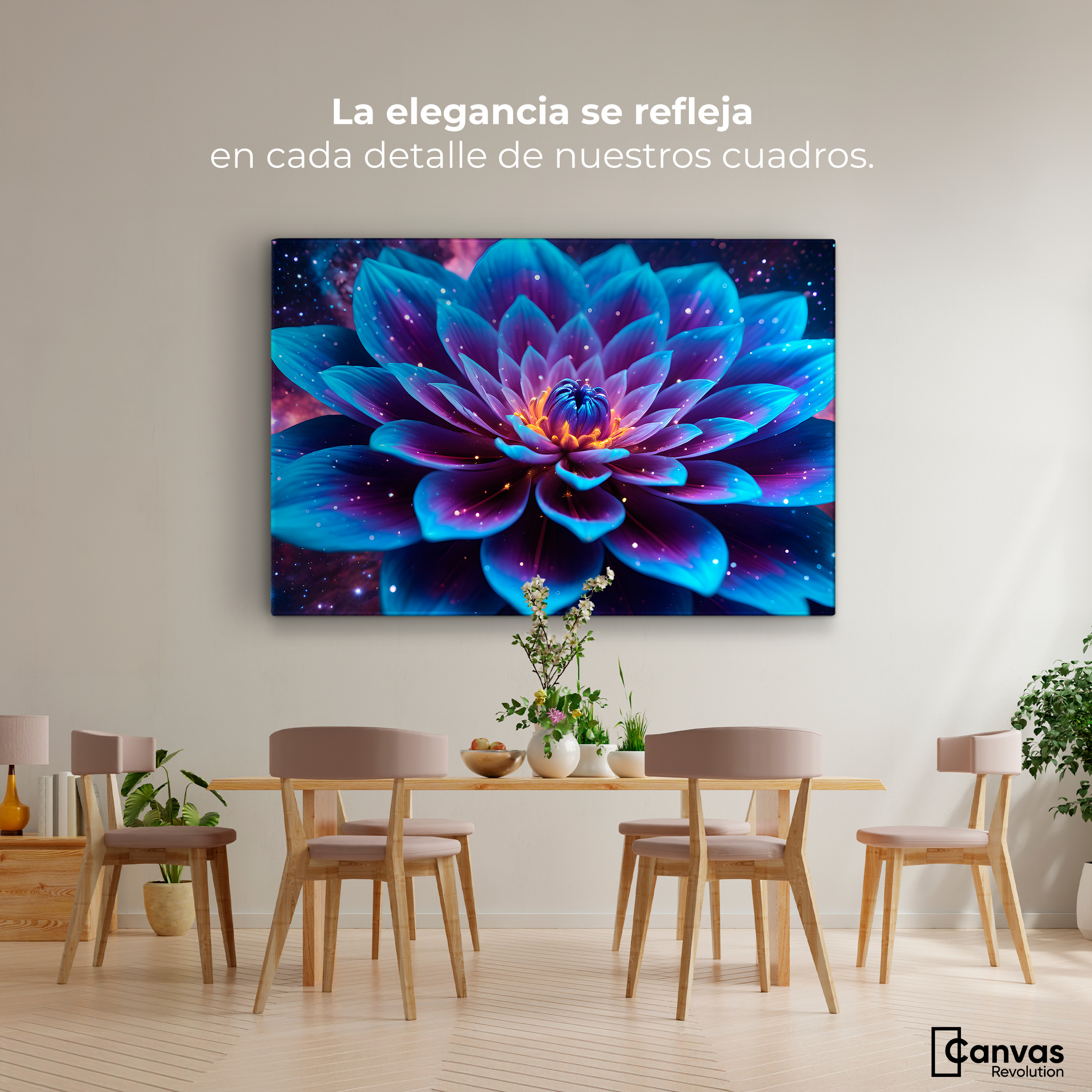 Foto 2 | Cuadro Decorativo Canvas Luz Violeta Divina 90x60