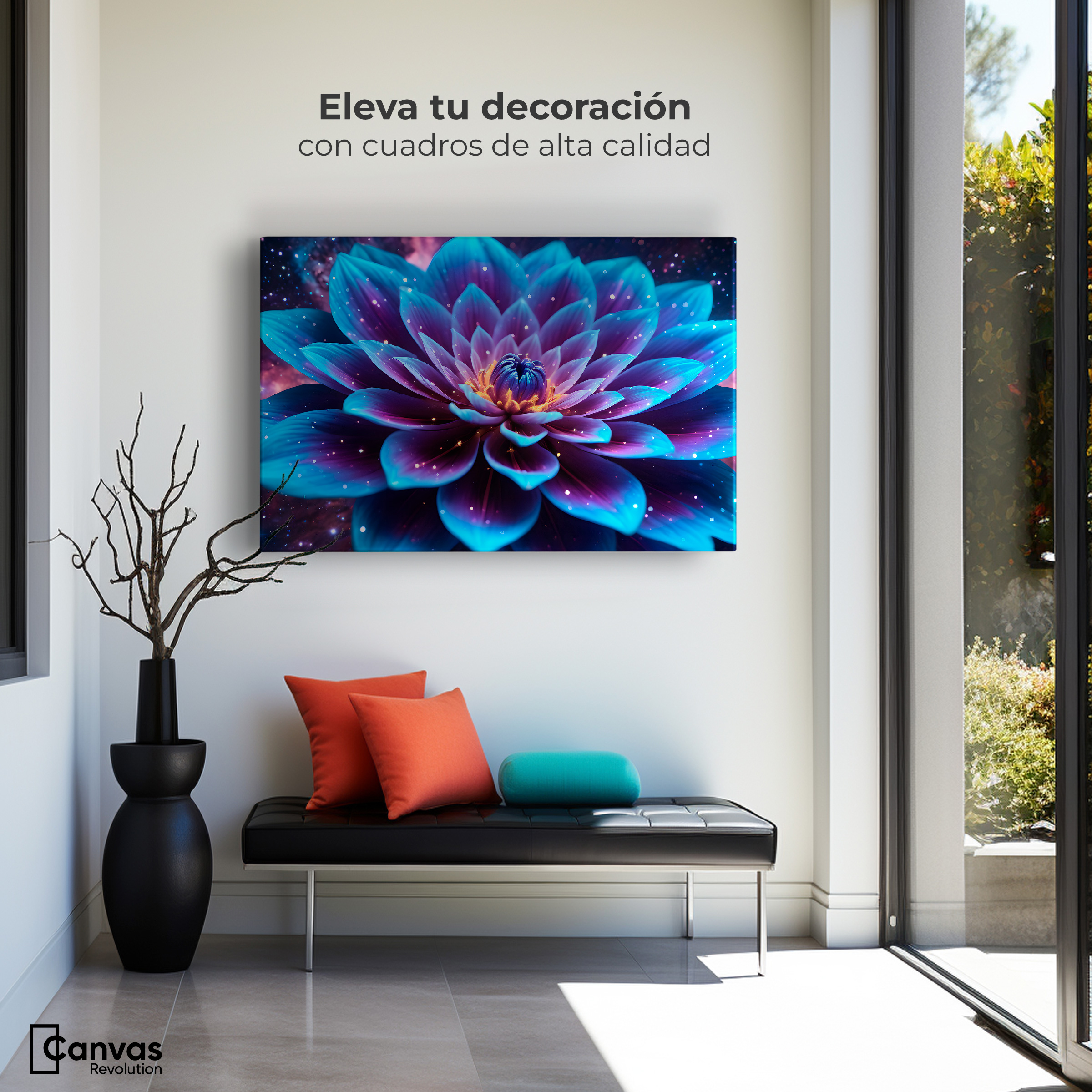 Foto 4 pulgar | Cuadro Decorativo Canvas Luz Violeta Divina 90x60