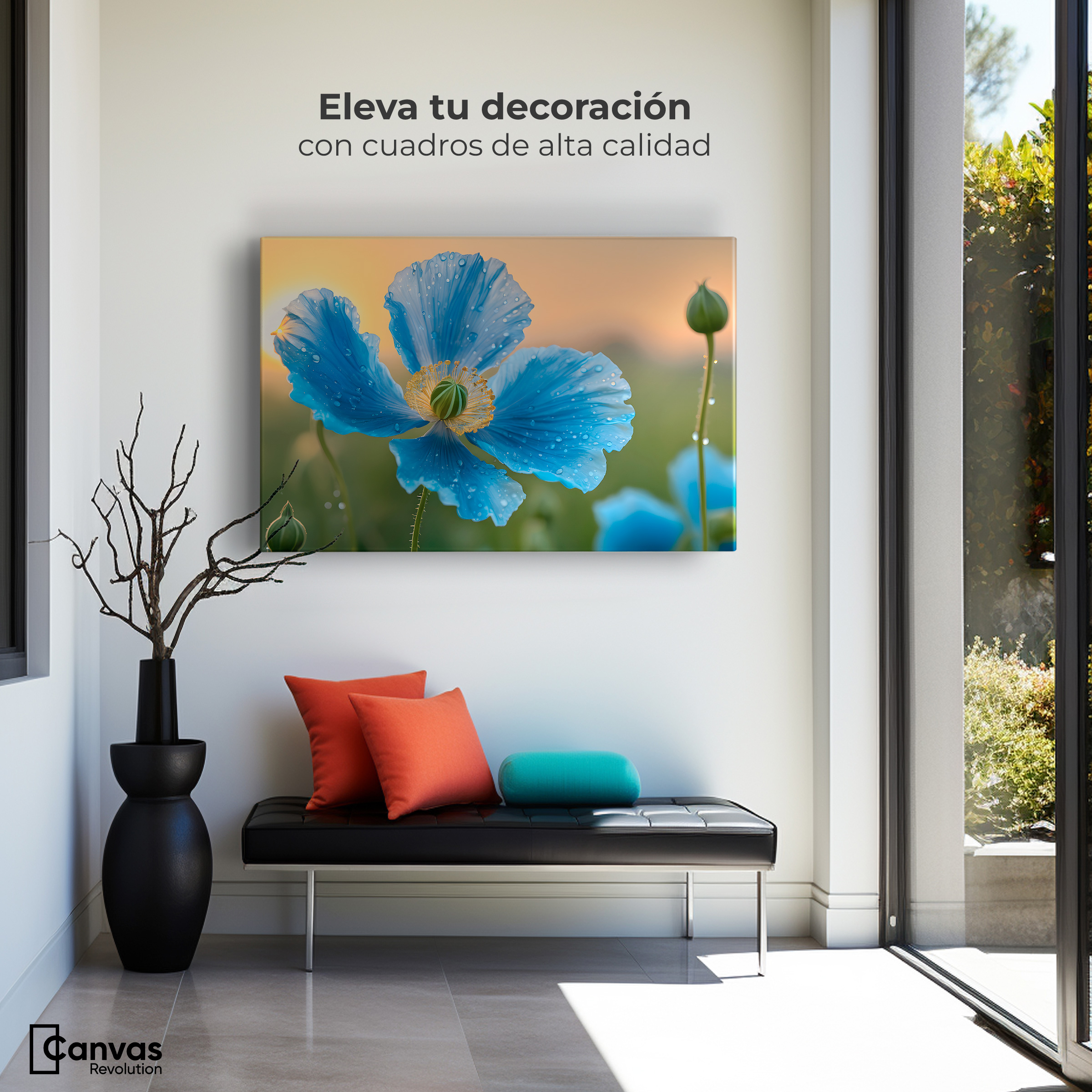 Foto 4 pulgar | Cuadro Decorativo Canvas Sueño De Amapolas 90x60