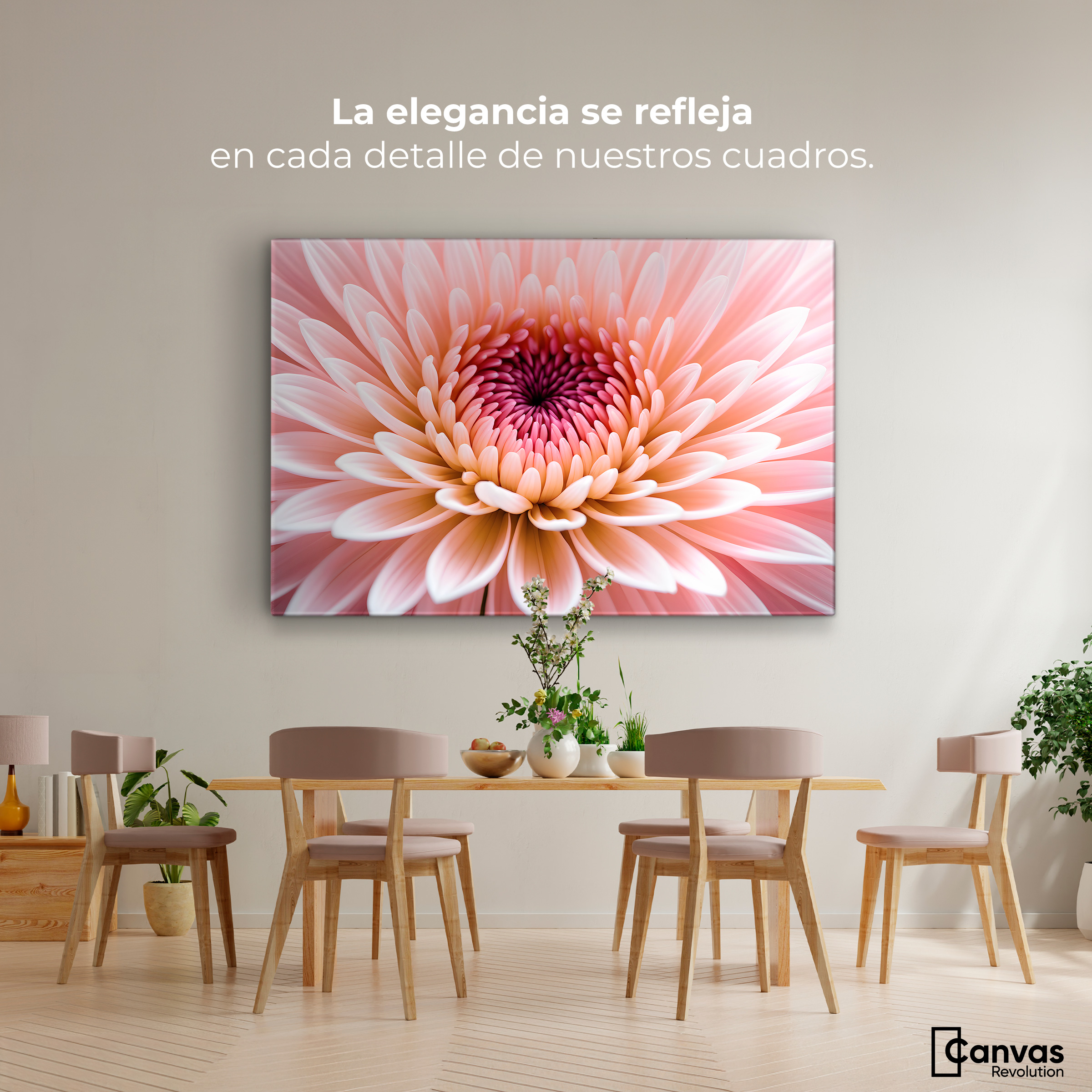 Foto 2 | Cuadro Decorativo Canvas Crisantemo Eterno 90x60