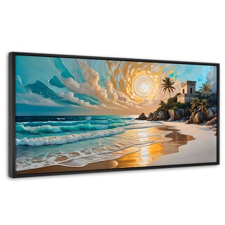 Foto 1 | Cuadro Decorativo Marco Flotante Cielo Sobre Tulum 120x60 Marco Negro