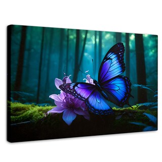 Foto 1 | Cuadro Mariposas Canvas Alas Entre Árboles 90x60