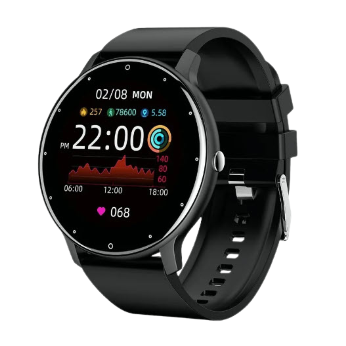 Reloj Inteligente Malubero Bluetooth Impermeable color Negro