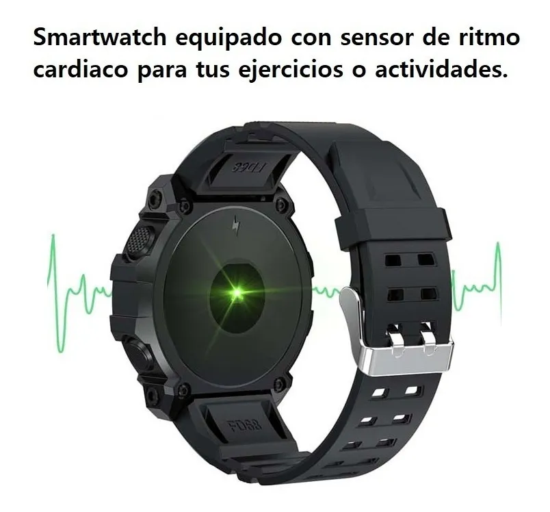 Foto 3 pulgar | Smartwatch Malubero Uso Rudo Negro