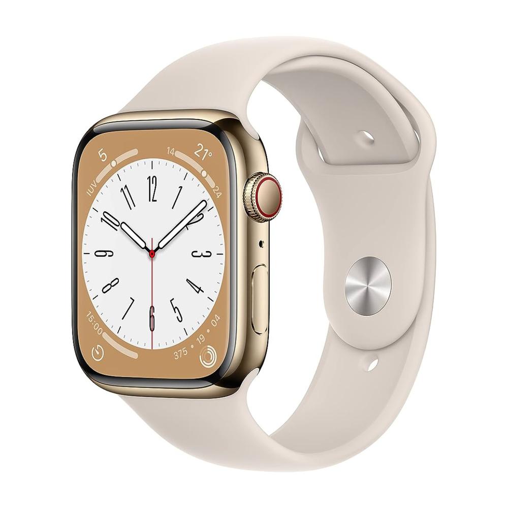Foto 2 pulgar | Apple Watch S8 45 mm Dorado Reacondicionado