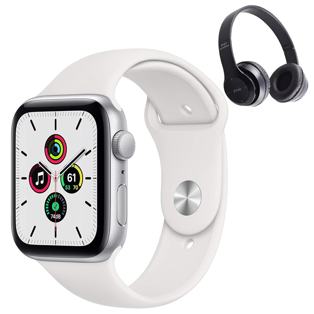 Apple Watch Se 2da Gen 44mm Blanco Reacondicionado + Audífonos Bluetooth $5,199