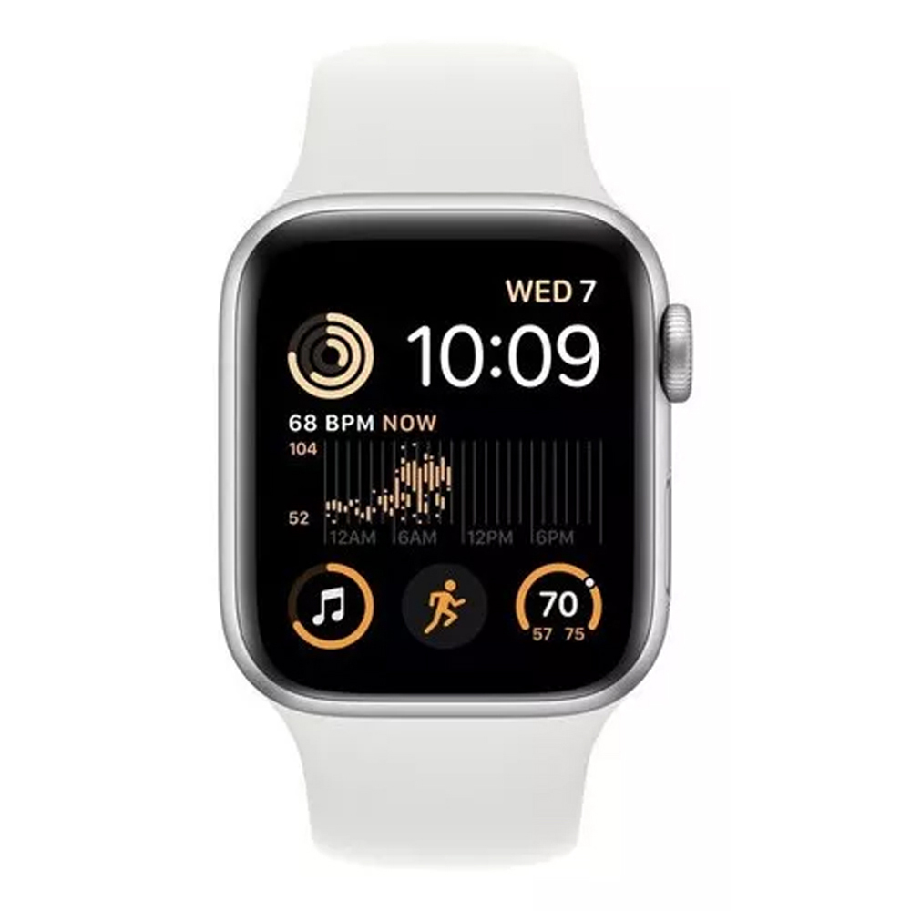 Foto 2 | Apple Watch Se 2da Gen 44mm Blanco Reacondicionado + Audífonos Bluetooth