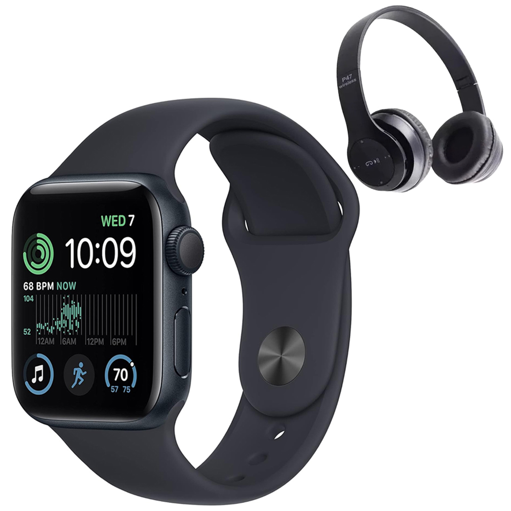 Reloj Apple Watch Se 1ra. Gen 44 mm Negro Reacondicionado más Audífonos Bluetooth