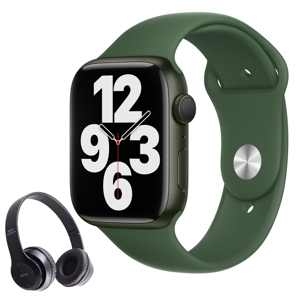 Reloj Apple Watch Series 7 41 mm Verde Reacondicionado más Audífonos Bluetooth
