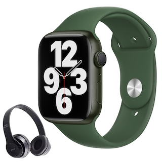 Foto 1 | Reloj Apple Watch Series 7 41 mm Verde Reacondicionado más Audífonos Bluetooth