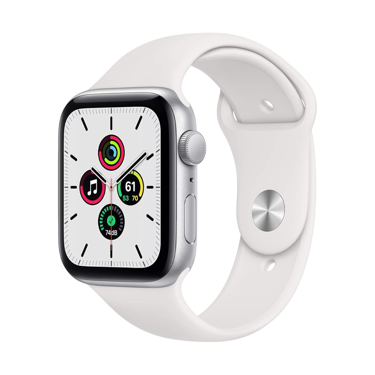 Reloj Apple Watch Se GPS 44 mm Plateado con Correa Deportiva Blanca Reacondicionado