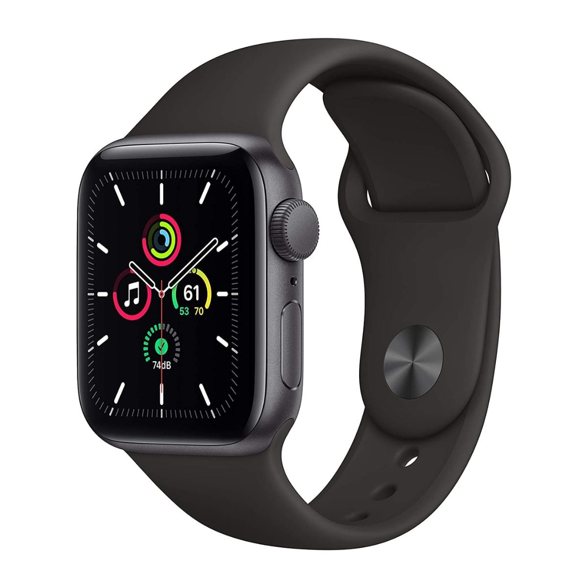 Foto 2 pulgar | Apple Watch Se Gris Espacial con Correa Deportiva Negra Reacondicionado