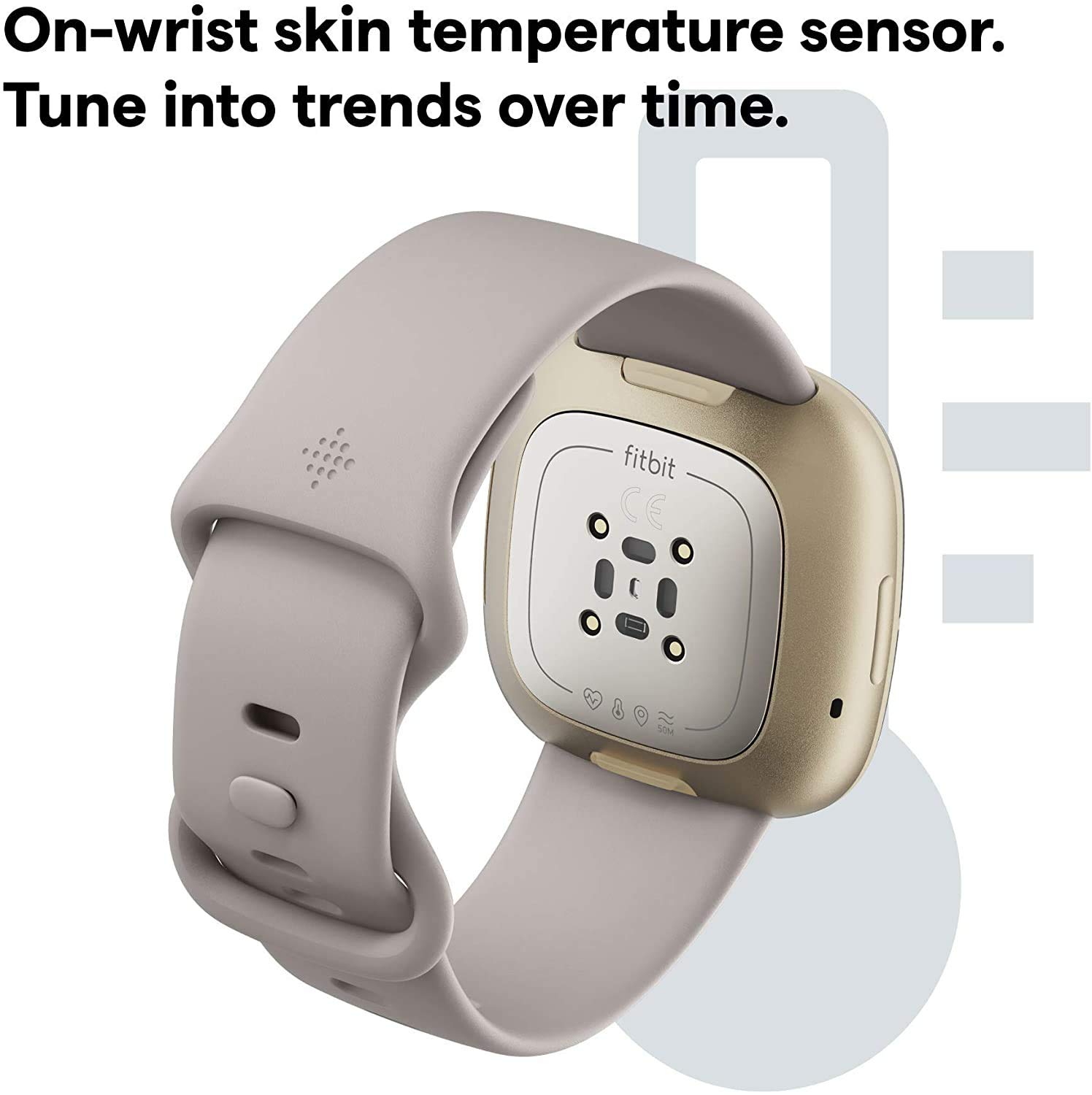 Foto 6 pulgar | Reloj Inteligente Fitbit Sense Advanced Health Soft Gold Reacondicionado - Venta Internacional
