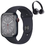 Apple Watch Serie 8 45mm Negro Reacondicionado + Audífonos