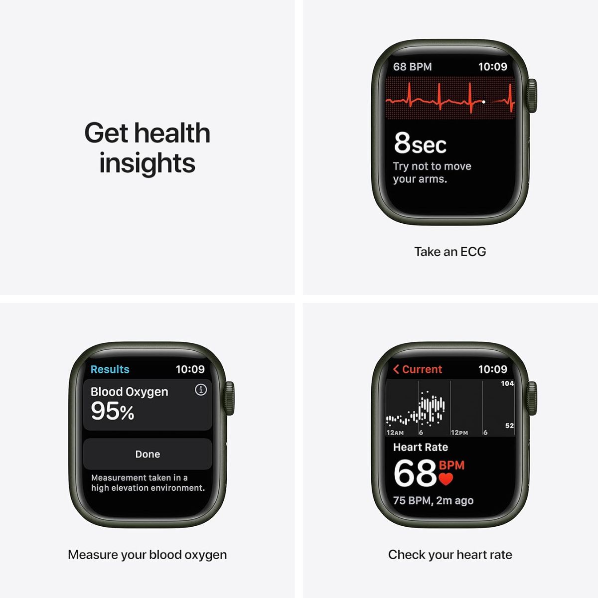 Foto 4 pulgar | Apple Watch Series 7 Verde 41 Mm Correa Clover Reacondicionado