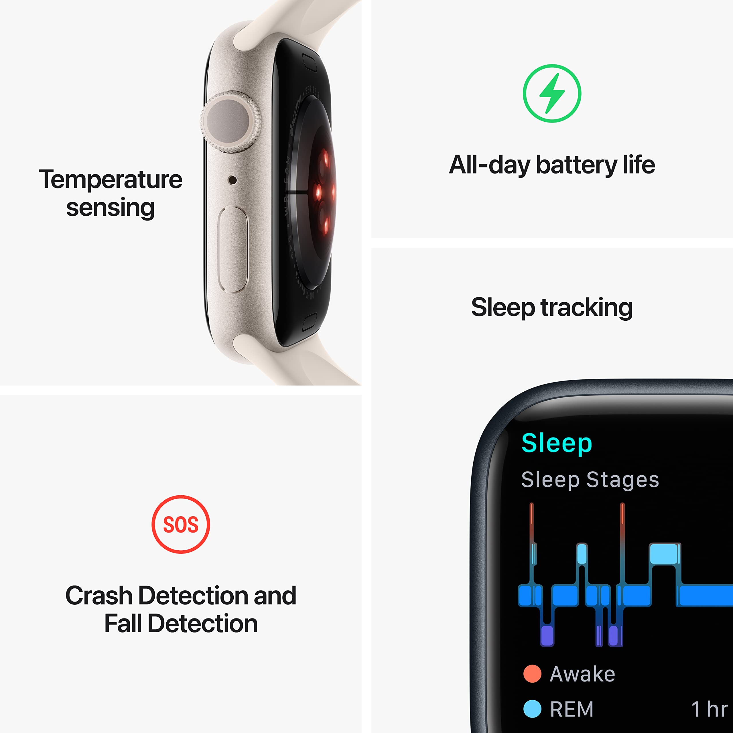 Foto 3 pulgar | Apple Watch Series 8 45 mm Aluminio Medianoche Reacondicionado