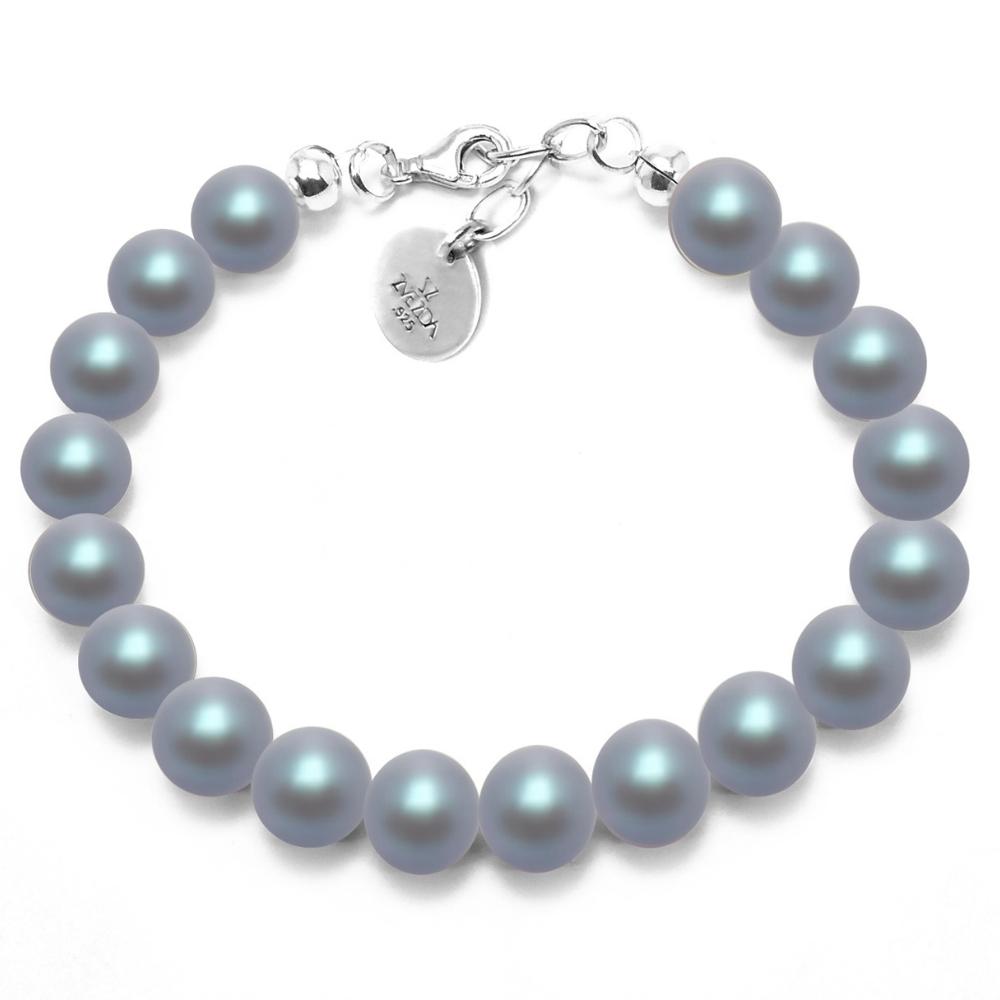 Pulsera Joyería Zvezda Perlas de Cistal Azul con Plata