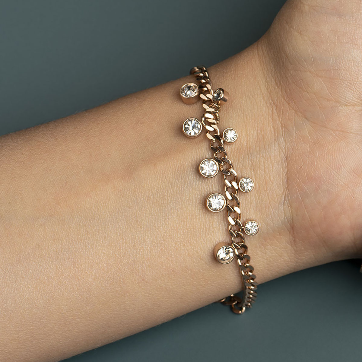 Foto 4 pulgar | Pulsera de Acero Inoxidable Enso para Mujer Ejb2137rw color Rosa