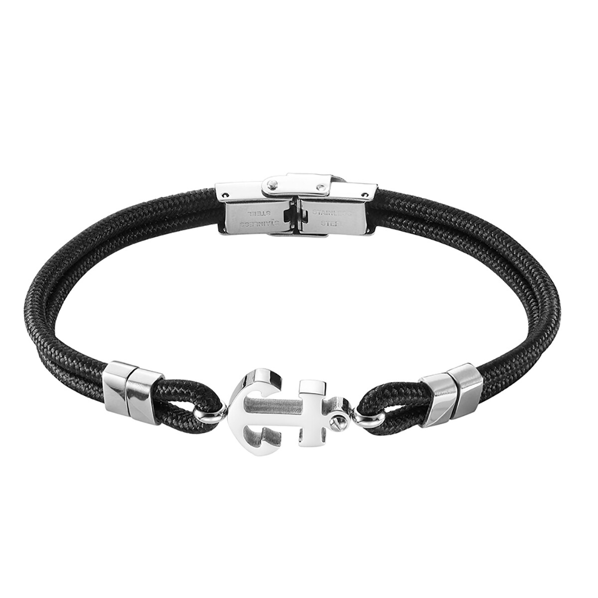 Pulsera de Acero Inoxidable Enso para Hombre Em0050b color Negro $569