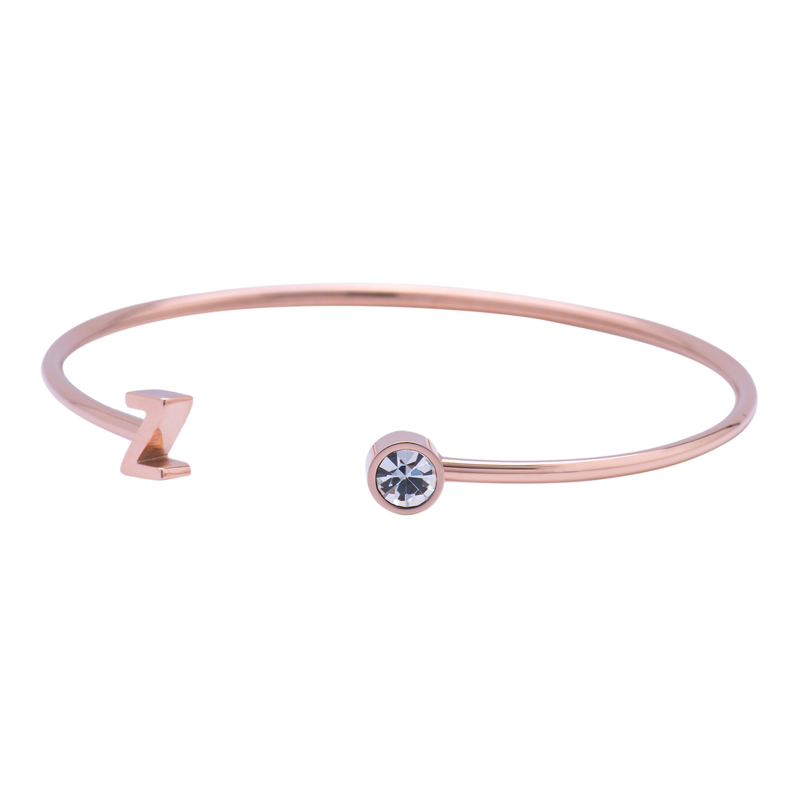 Foto 3 pulgar | Pulsera tipo Brazalete Luckyly Baño de Oro Rosa 18k Sonia Letra Z para Mujer