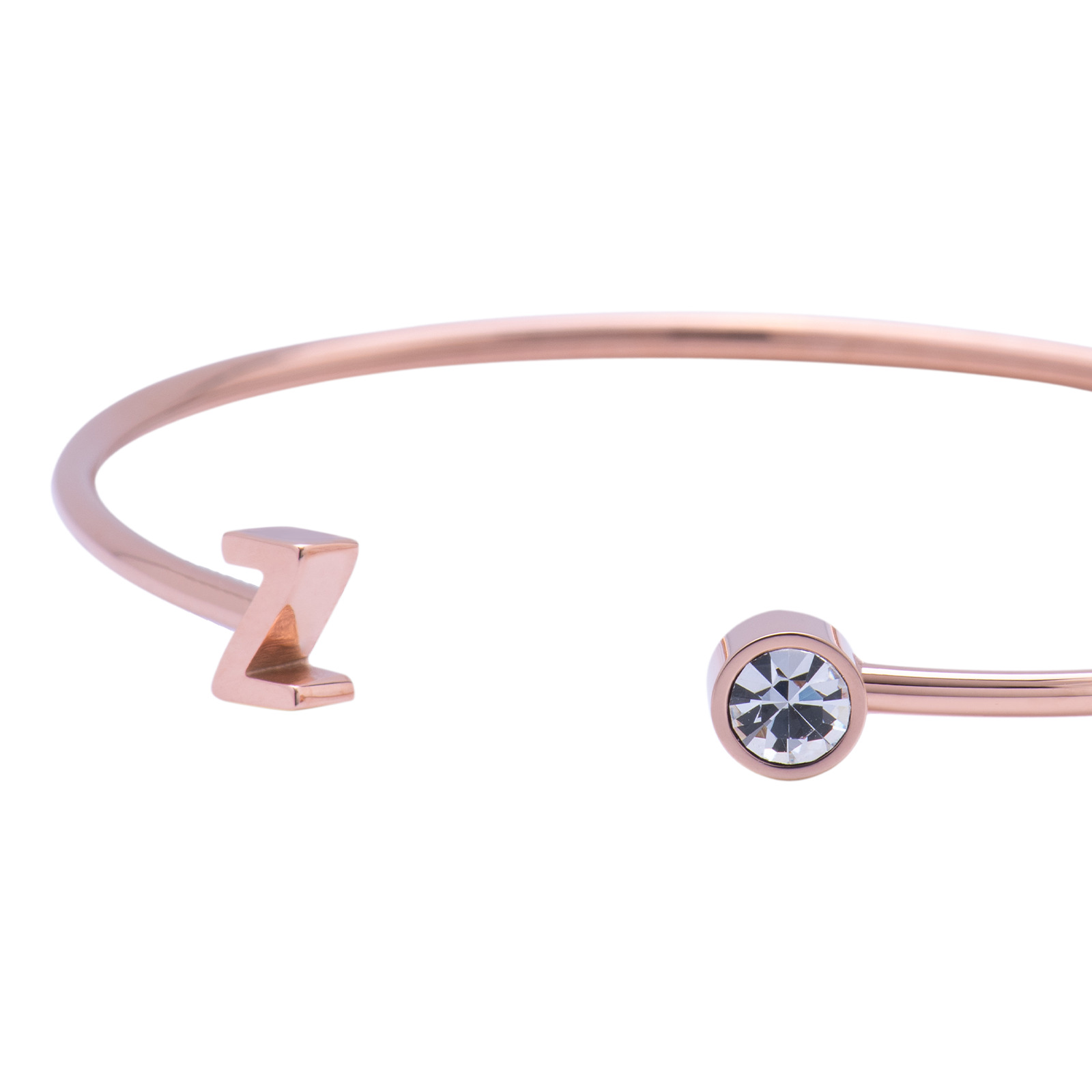 Foto 4 pulgar | Pulsera tipo Brazalete Luckyly Baño de Oro Rosa 18k Sonia Letra Z para Mujer