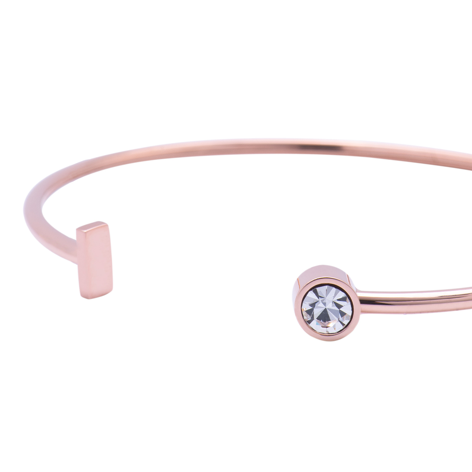 Foto 4 pulgar | Pulsera tipo Brazalete Luckyly Baño de Oro Rosa 18k Sonia Letra I para Mujer