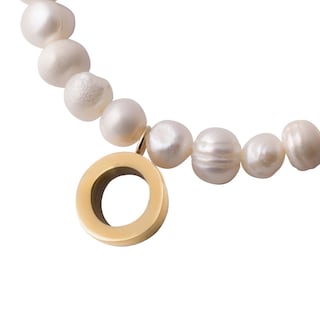 Foto 2 | Pulsera de Perlas Baño de Oro 18k LuckyLy Galia Letra O para Mujer