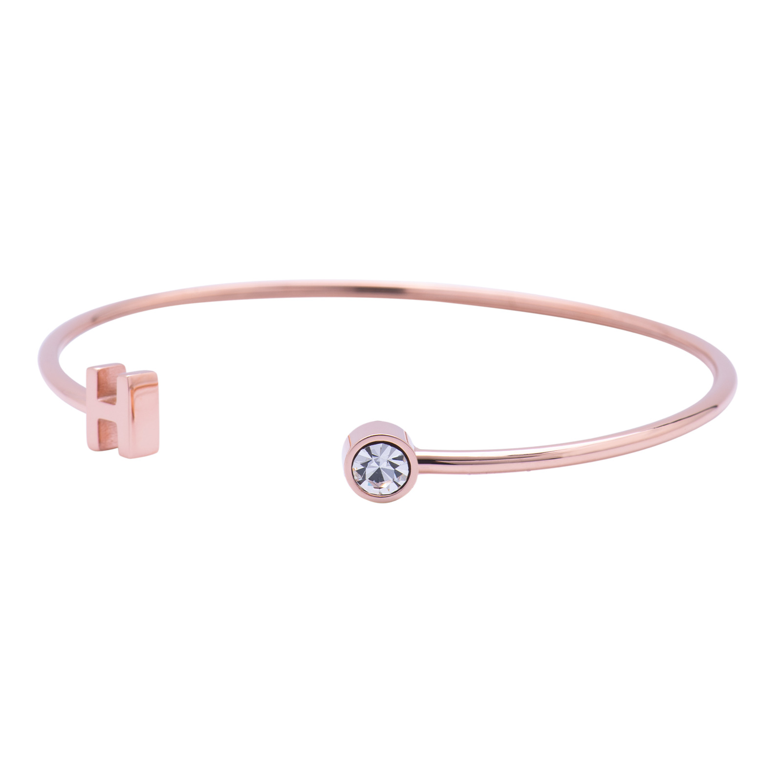 Foto 2 | Pulsera LuckyLy Baño de Oro Rosa 18k Sonia Letra H para Mujer