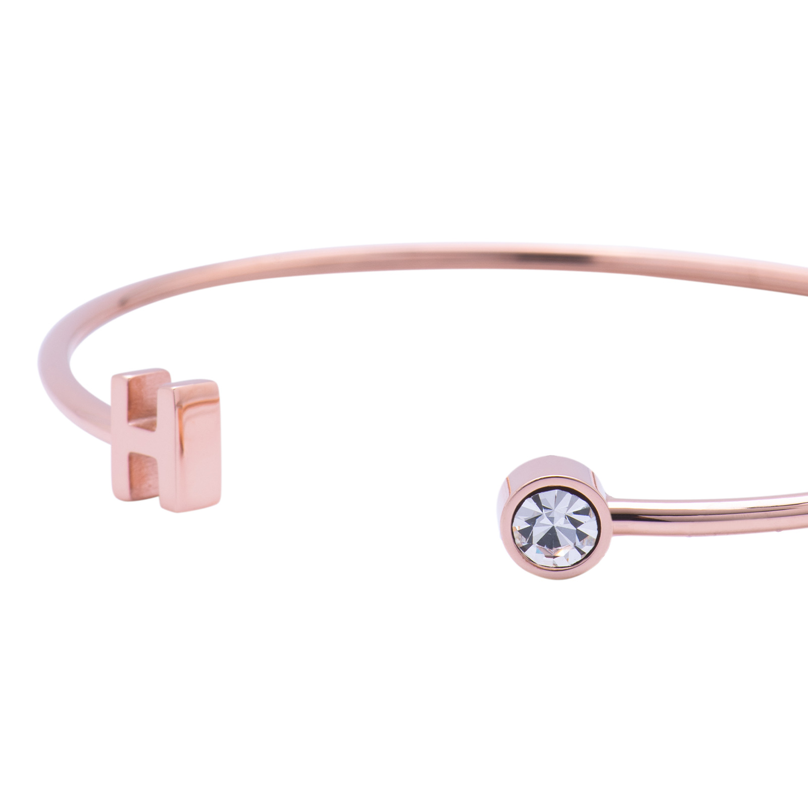 Foto 4 pulgar | Pulsera LuckyLy Baño de Oro Rosa 18k Sonia Letra H para Mujer