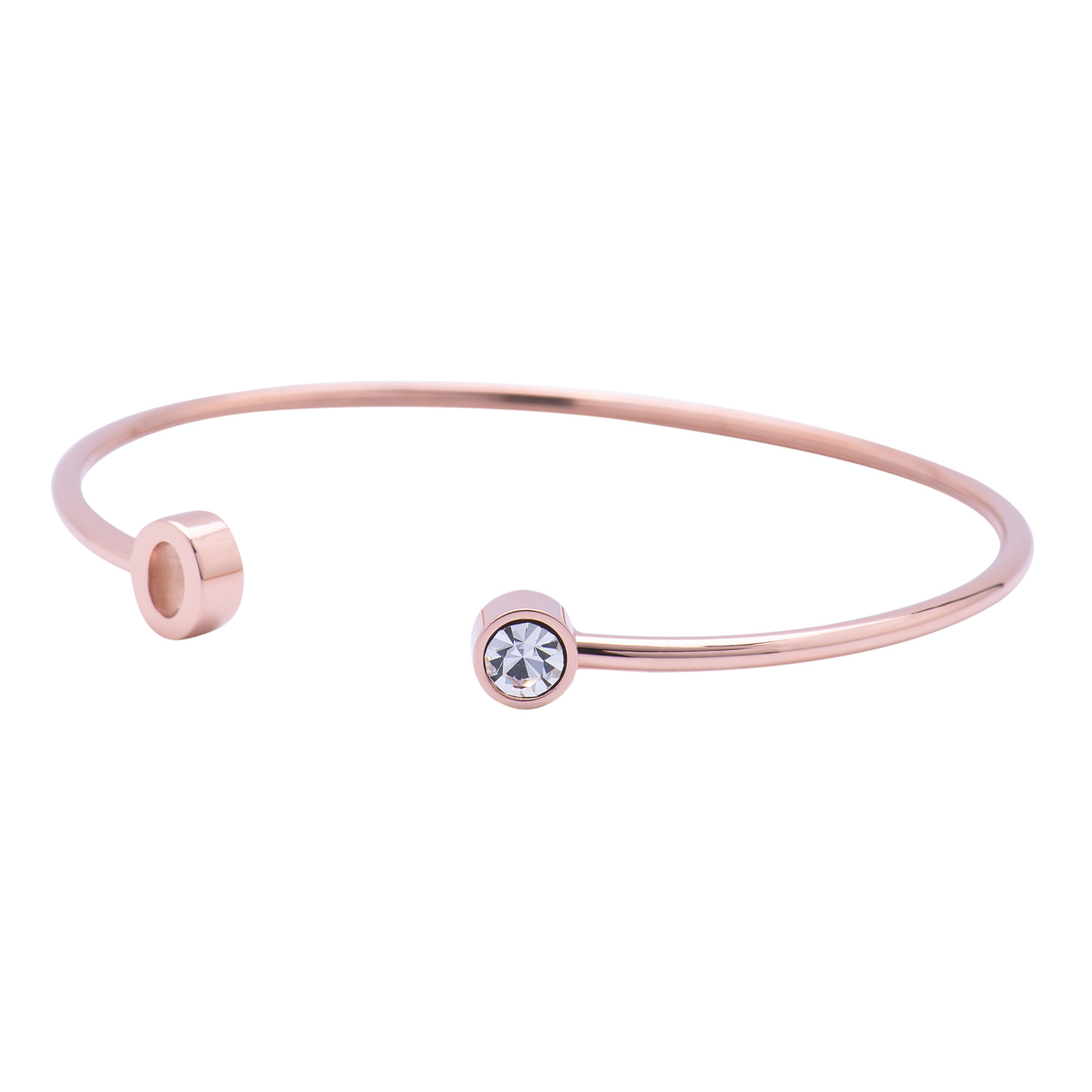 Foto 3 pulgar | Pulsera tipo Brazalete LuckyLy Baño de Oro Rosa 18k Sonia Letra O para Mujer