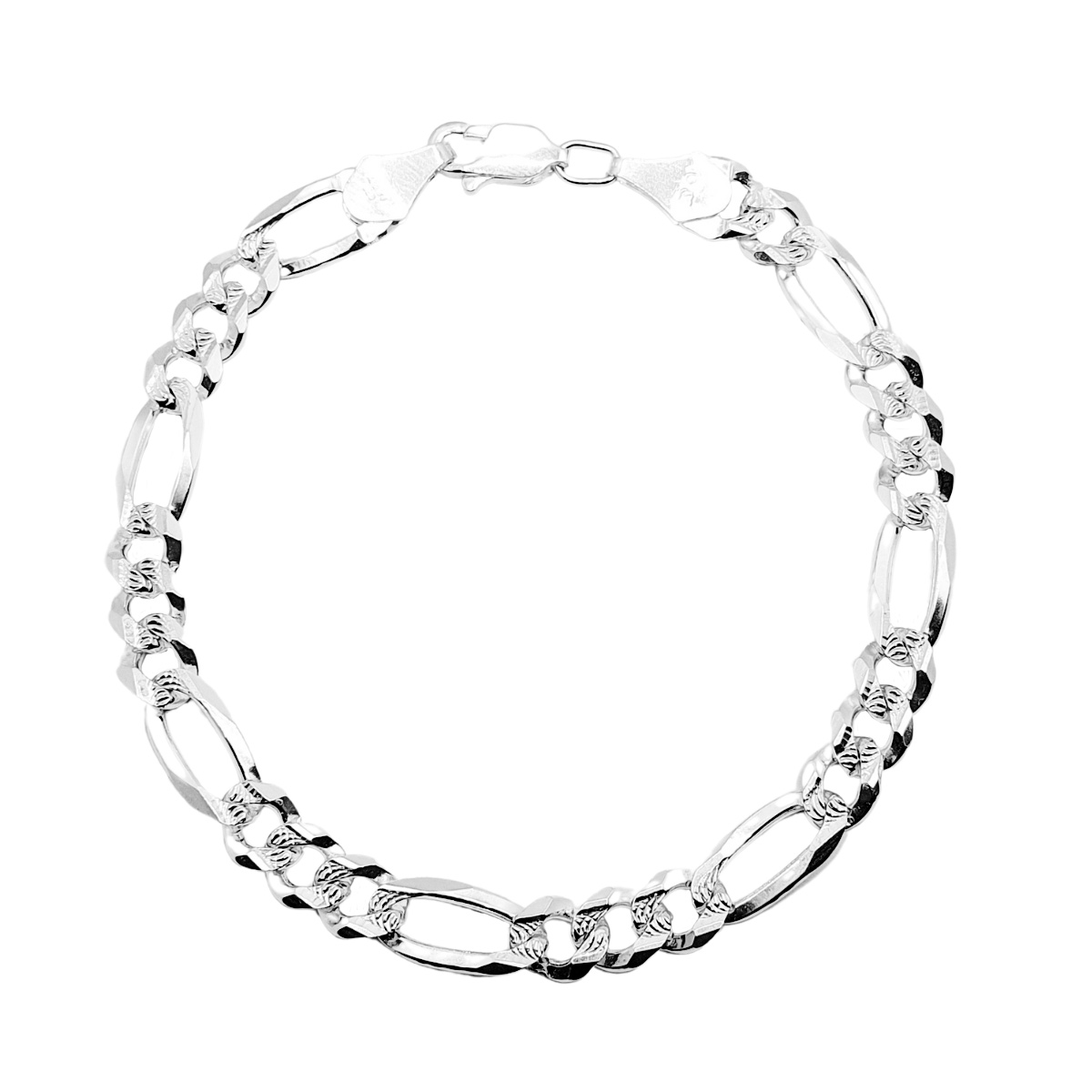 Pulsera Crixus Joyería Figaro Plata 925