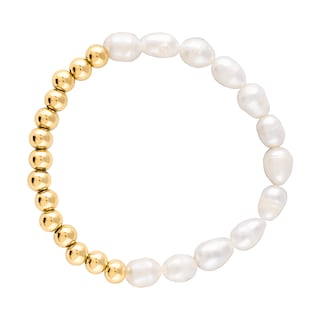 Foto 1 | Pulsera de Acero Inoxidable Plafer Perlas Dorado
