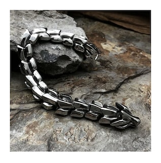 Foto 5 | Pulsera De Hombre Cabeza De Dragón Con Nórdico 22 Cm Plata