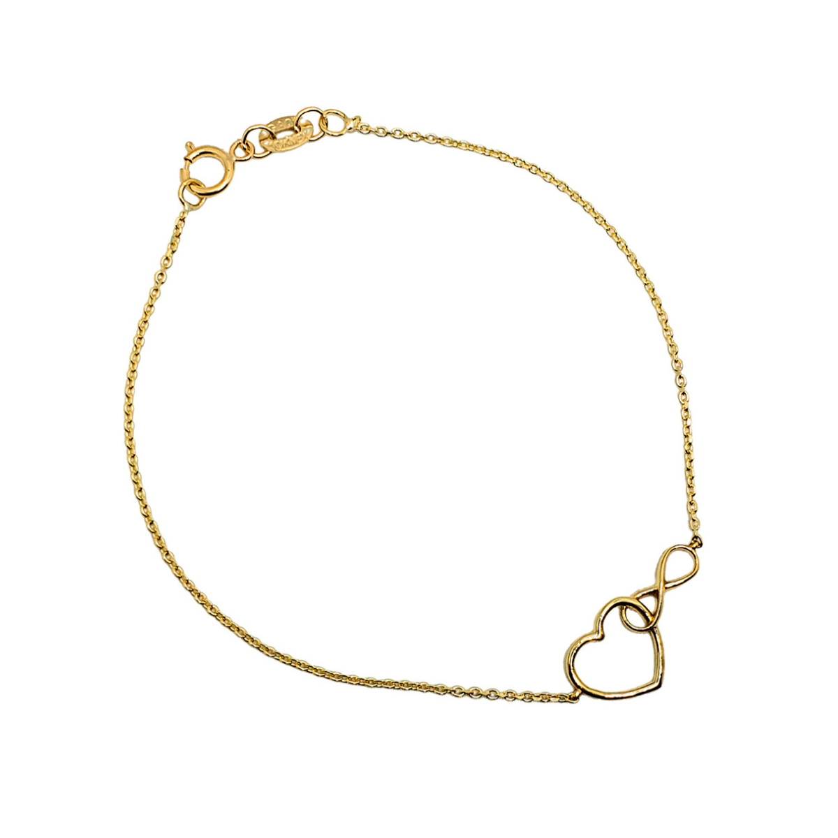 Foto 2 | Pulsera Corazón Infinito Crixus Joyería Oro 10K