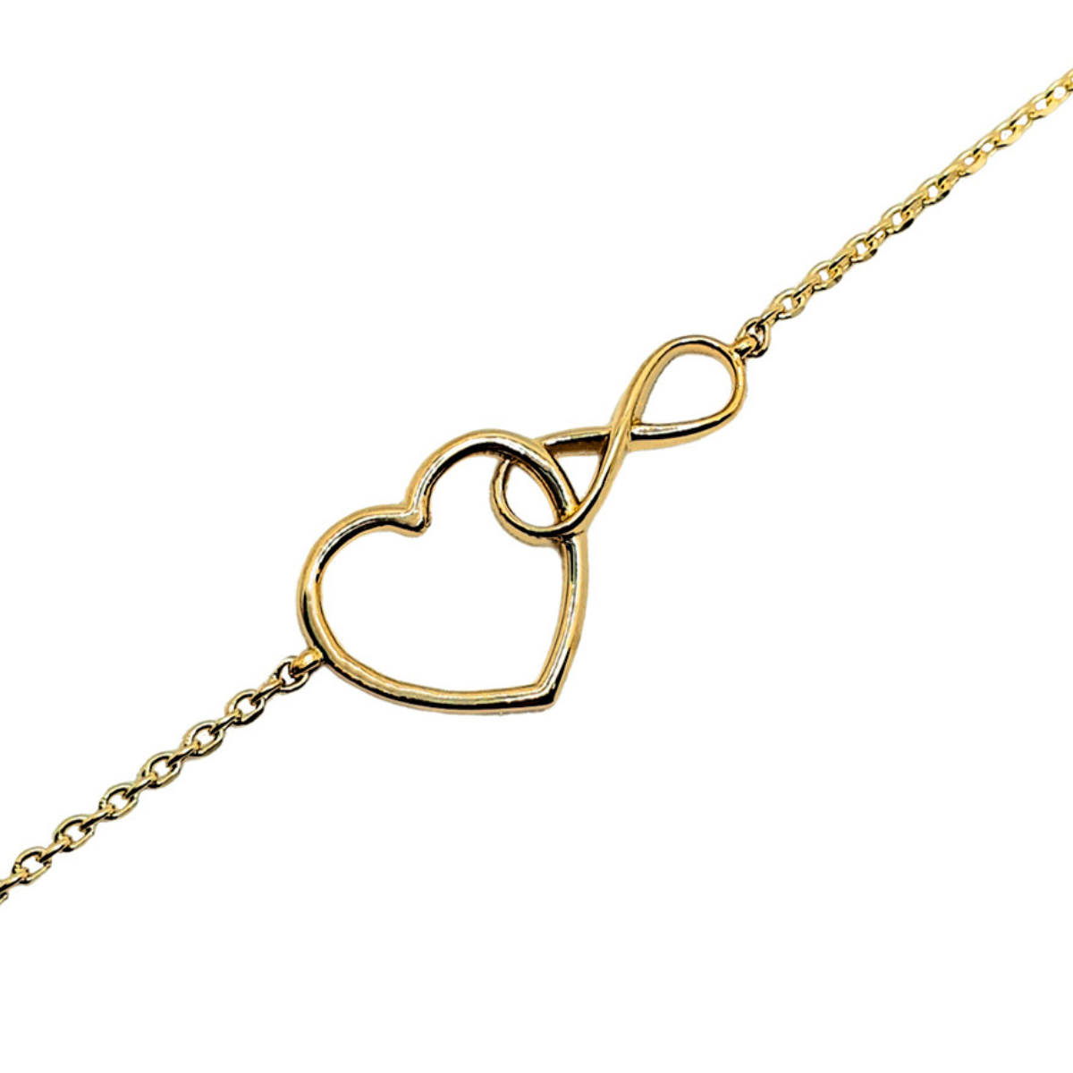 Foto 4 pulgar | Pulsera Corazón Infinito Crixus Joyería Oro 10K