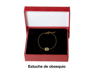 Foto 3 | Pulsera Horoz de Oro 10k Baguette Verde